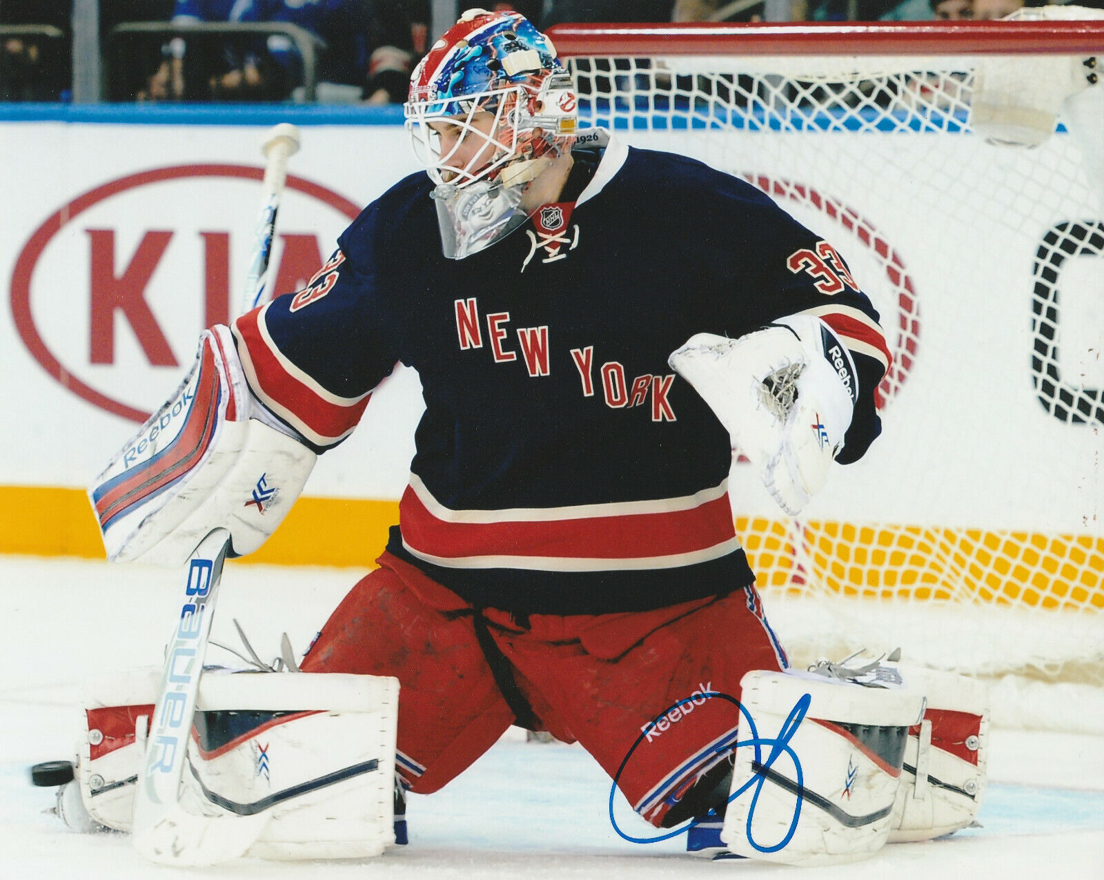 CAM TALBOT SIGNED NEW YORK NY RANGERS GOALIE 8x10 Photo Poster painting! Autograph