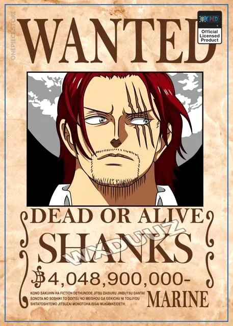 One Piece Gol D Roger Bounty Wanted Poster for Sale by