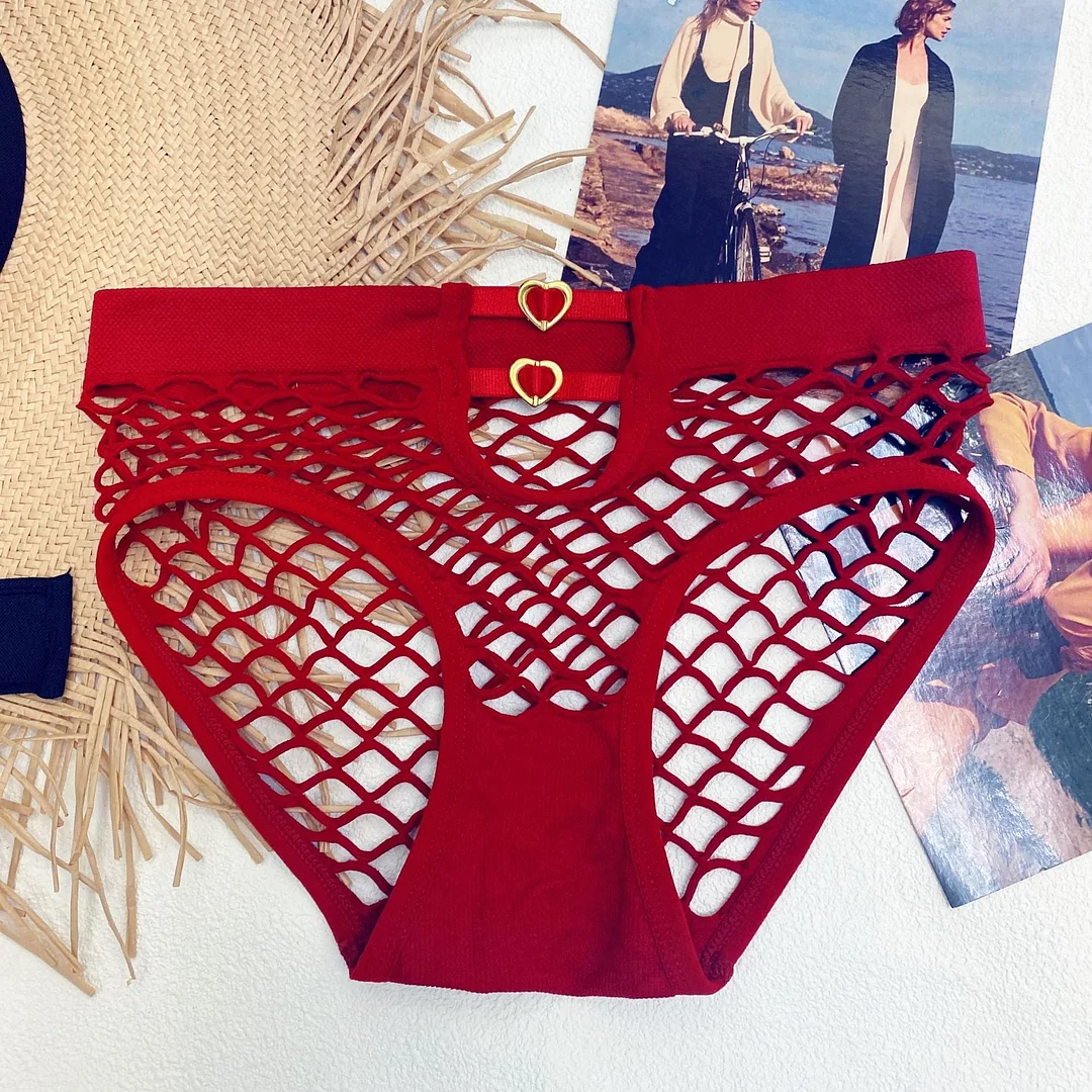 Women's Sexy Lace Underwear Plus Size Fashion Hollow Out Briefs Mid Waist Seamless Comfort Underpants Female Lingerie Panties