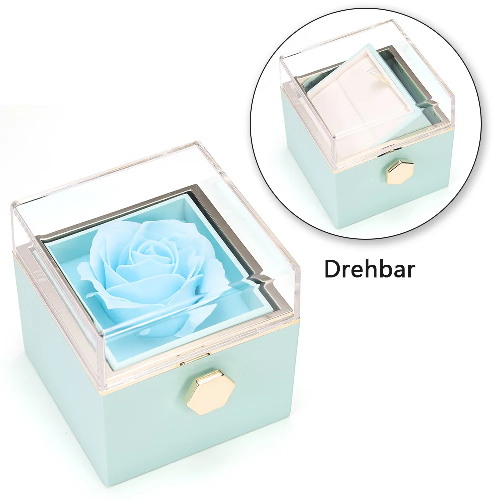Rose Drehbar Schmuck Geschenkbox Kettenmachen