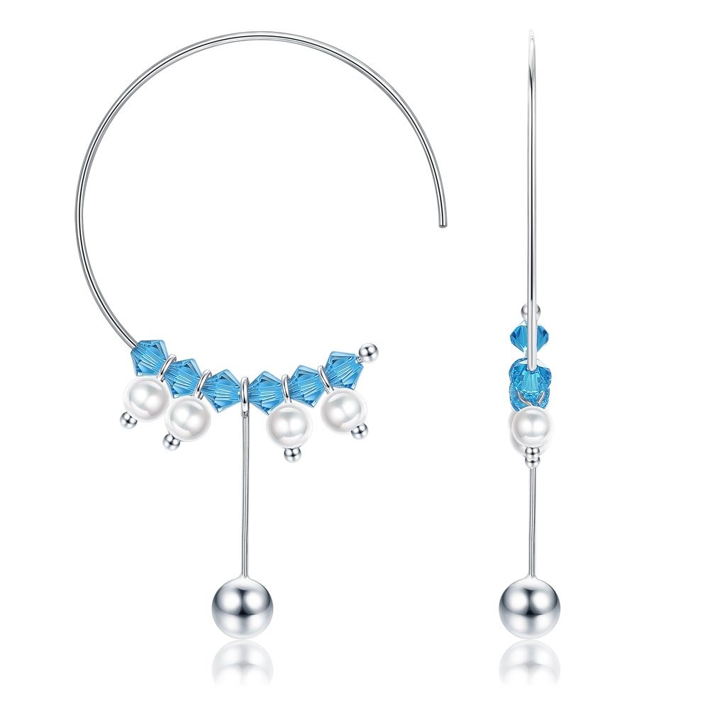 Crystal Fashion Color Hoop Earrings