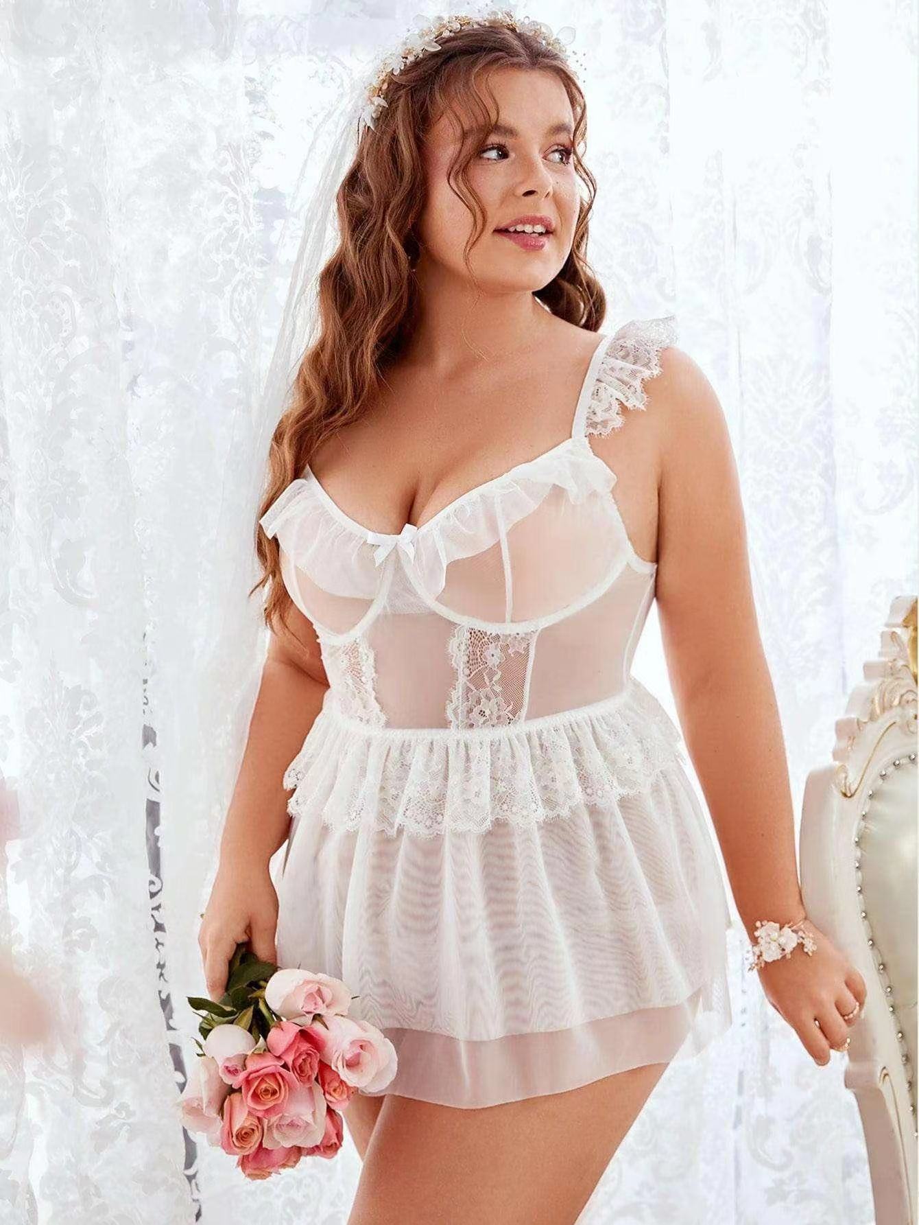 Lovingerie - Sexy Mesh Lace Stockings with Garter Belt Temptation