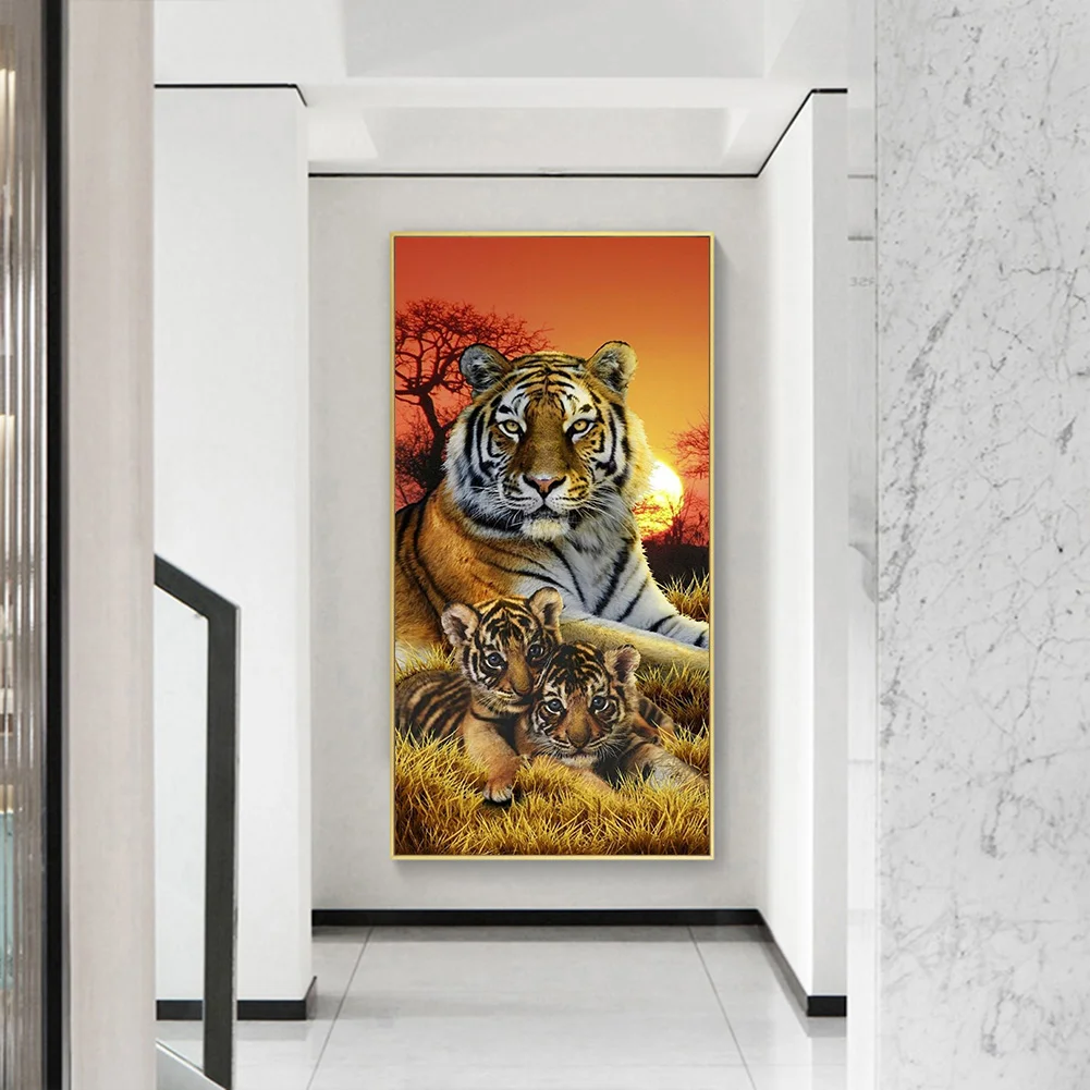 Diamond Painting - Full Round Drill - Tiger(50*110cm)