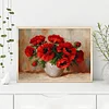 Poppy - 11CT Stamped Cross Stitch - 43*50cm - Flower