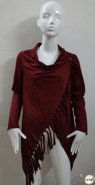Classic Tassel Slash Sweater Top