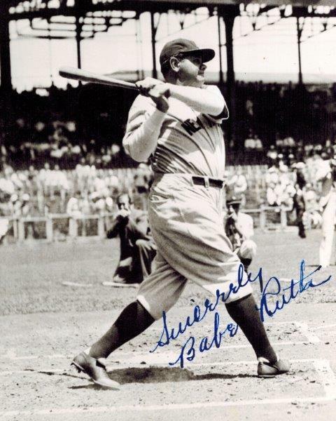 REPRINT - BABE RUTH Signed New York Yankees Glossy 8 x 10 Photo Poster painting RP