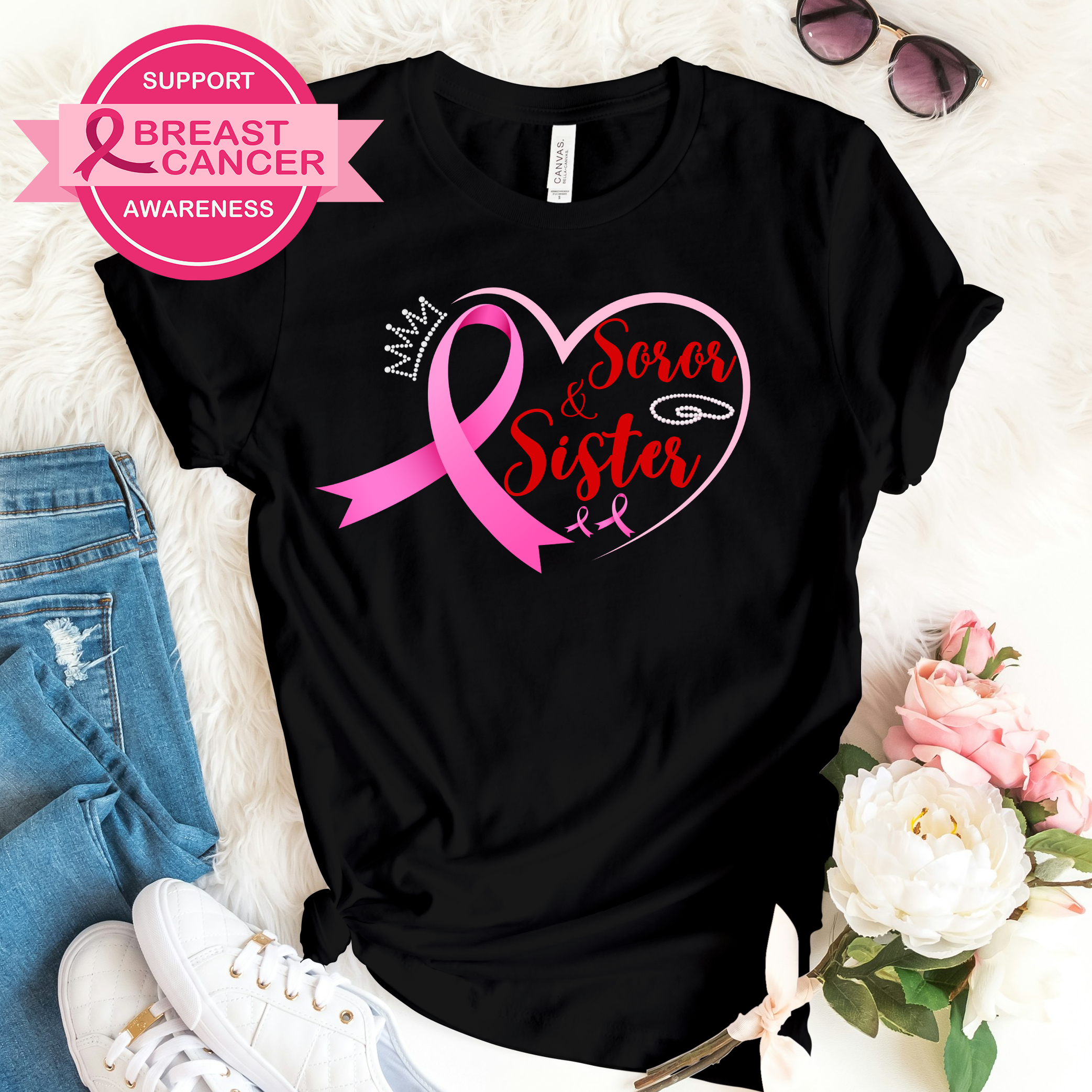 Breast Cancer Soror & Sister T-shirt