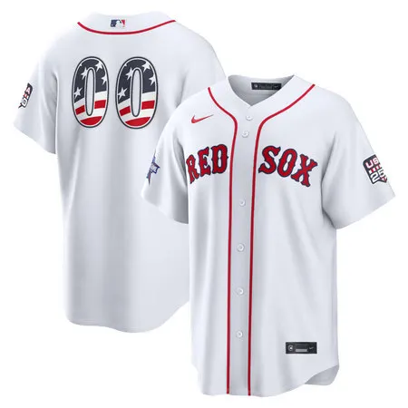Men's Boston Red Sox Nike White 2026 All-Star Edition Stars & Stripes Stadium Custom Jersey