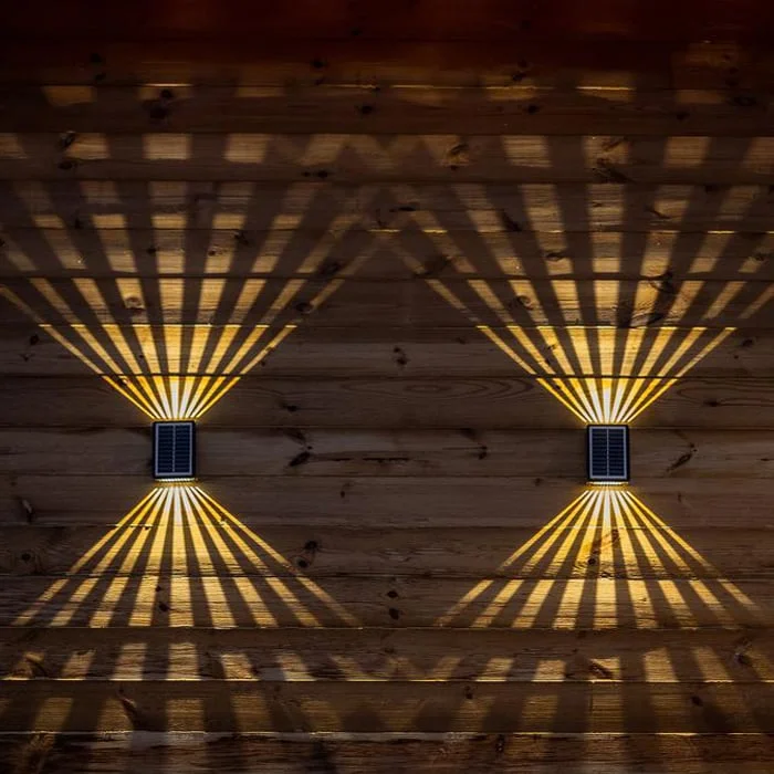 🎁4 LED Solar Colorful Wall Lights Outdoor Light Waterproof☀️