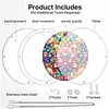 (18.5cm)DIY Acrylic Jigsaw Puzzle Window Hanging with Hanging Chain DIY Stained Glass Decoration Round Window Puzzle Decor for DIY Craft Project (Mandala)