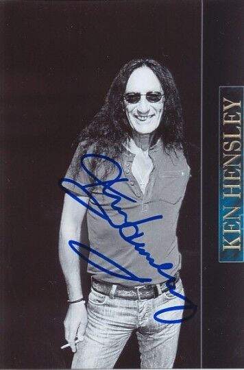 Ken Hensley 1945-2020 genuine autograph IN PERSON signed 4x6