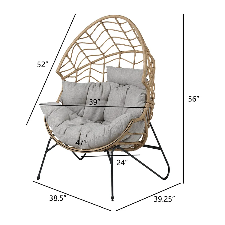 Stationary wicker egg online chair