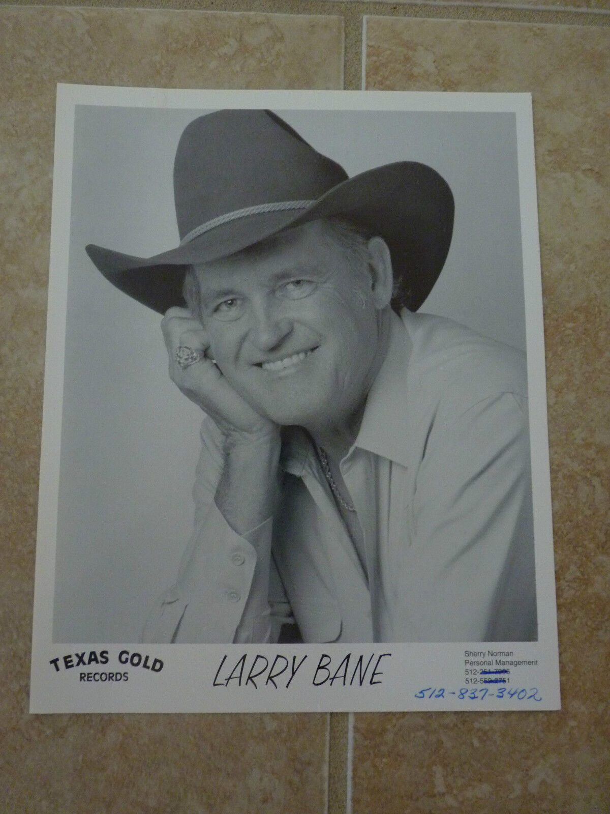 Larry Bain 8x10 B&W Publicity Picture Promo Photo Poster painting