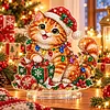DIY Pearl Diamond Painting Acrylic Stand, Christmas Double-Sided Printed Tabletop Decoration, Special Shaped Diamond Art Craft Kit for Home Decor