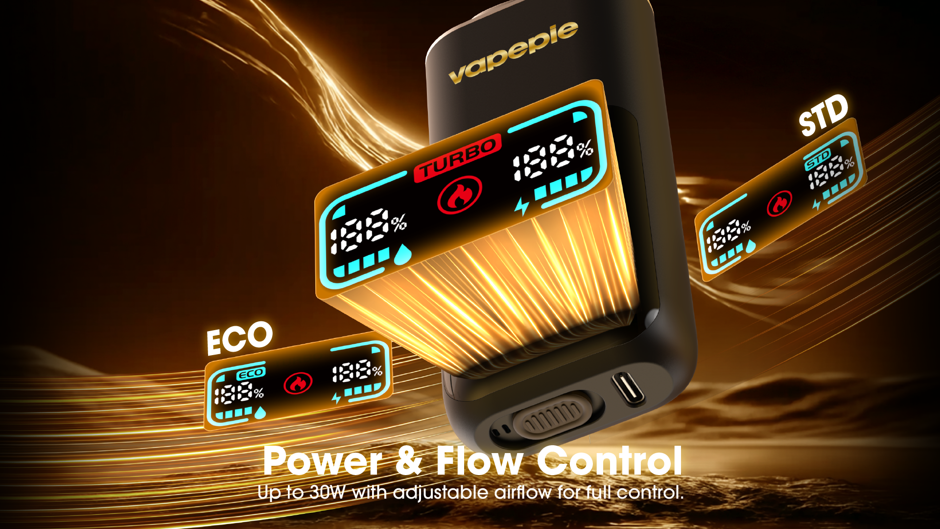 VAPEPIE Mega 70000 &scaron;luků Liquid Window &ndash; viditeľn&aacute; hladina e-liquidu