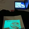 Luminous Drawing Board T-Shirt Trendy Brand Loose Men And Women Neutral Style DIY fun Fluorescent Printed Pure Cotton Short Sleeve