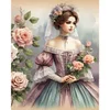 (Multi-Style)Flowers Lady-Full Round Diamond Painting 40*40/40*50CM