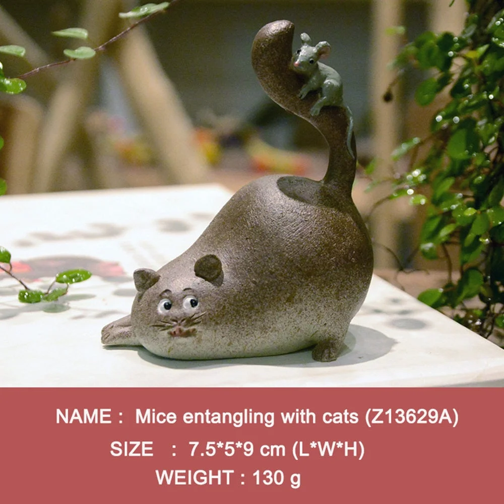 Everyday Collection Cute Animal figurine Fairy Garden Home Decoration Mini Cat Statuette Desktop Decor Girl gifts