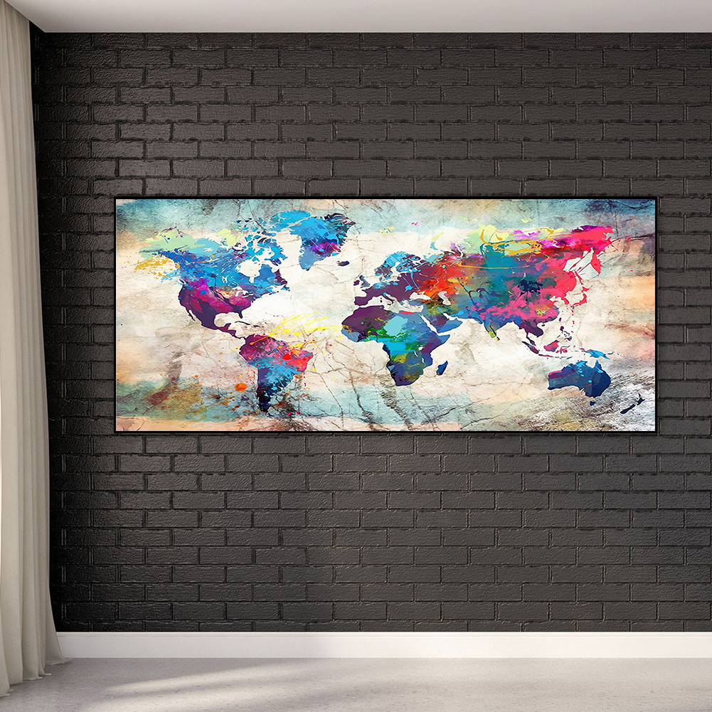 Paint by NumbersWorld Map80*40cm
