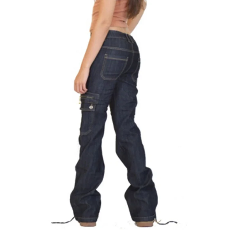 Casual Zipper Pocket Jeans