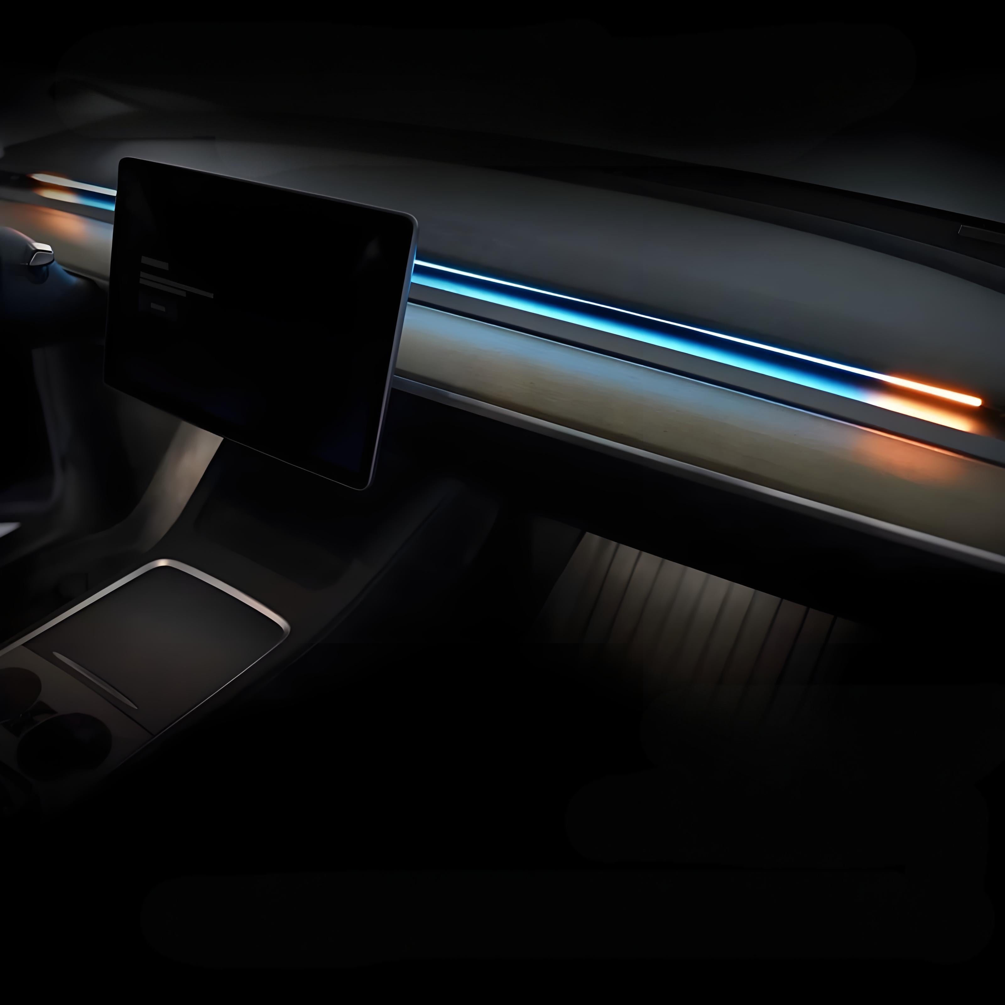 Smart BSD Blind Spot Monitor RGB Ambient Alert Lights for Tesla Model 3/Y - Tesery Official Store