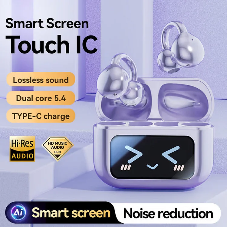 🔥🔥Bone Conduction Wireless Bluetooth Ear Clip Earphones with Touch Screen