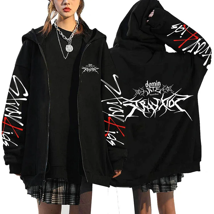2025 Stray Kids dominATE World Tour Zip-Up Hoodie