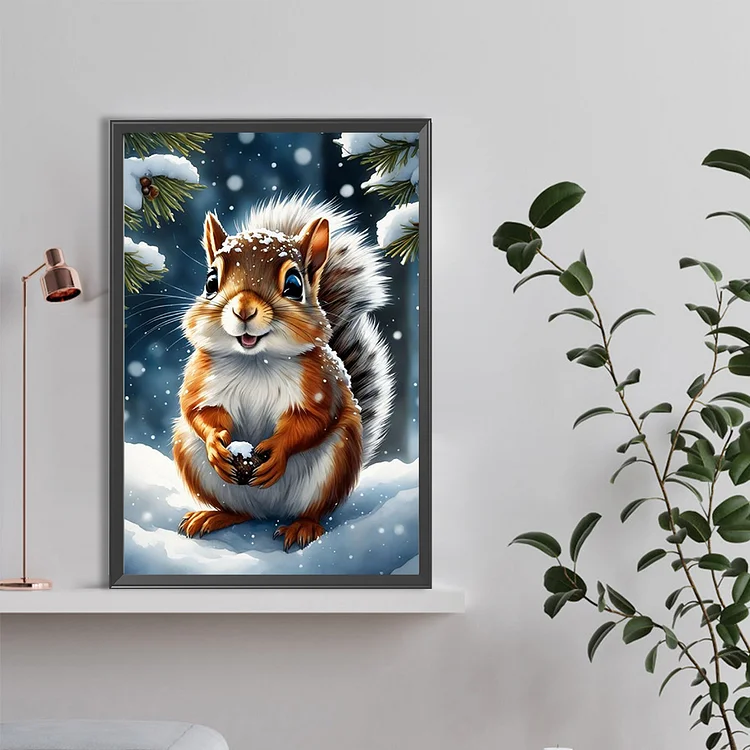 Cheap Huacan Diamond Painting New Full Set Of DIY squirrel Resin