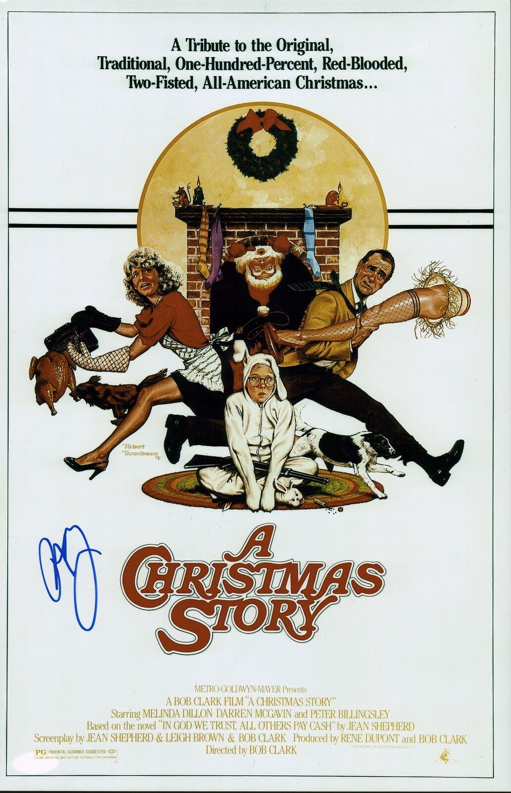 Peter Billingsley RALPHIE A Christmas Story 11x17 Poster Autographed JSA COA