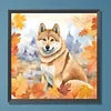 >SALE<5D DIY Full Round Drill Diamond Painting Maple Leaf Puppy Kit Home Decor 30x30cm