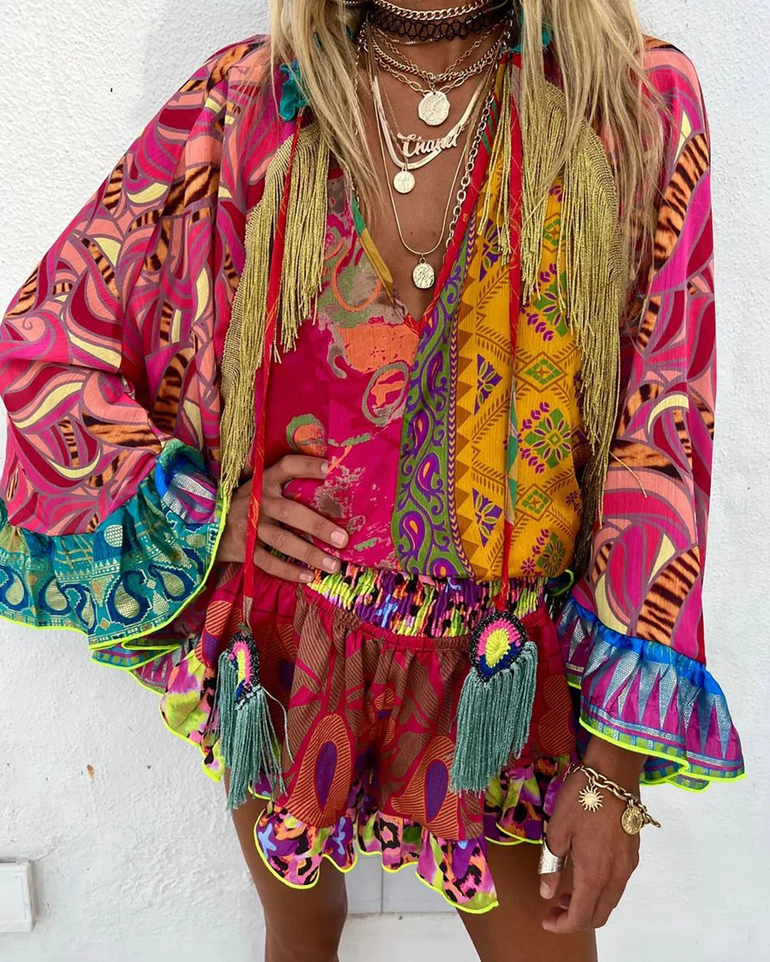 Bohemian Vacation Printed Blouse 4728