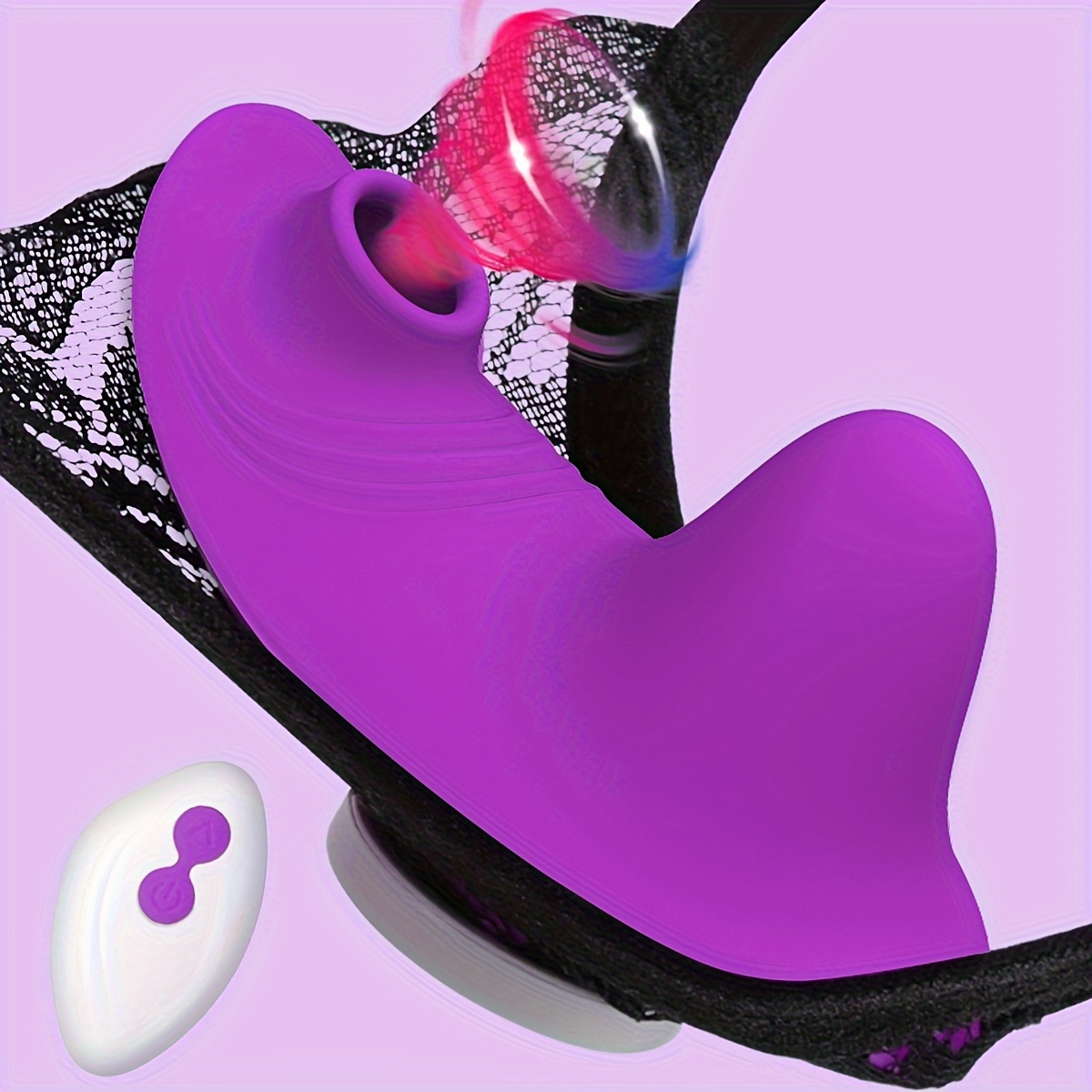 Wearable Panty Sucking Vibrator with Remote Control, 10 Vibration Modes