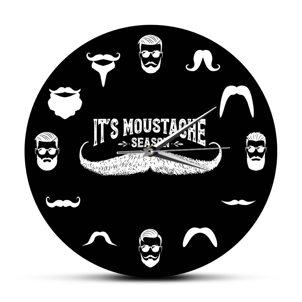 

Mouseache - Frameless Acrylic Wall Clock, 501 Original