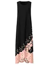 Women's A-Line Dress Maxi long Dress - Sleeveless Floral Hole Summer U Neck Plus Size Hot Casual vacation dresses  White Purple Blushing Pink Gold Light Blue S M L XL XXL 3XL 4XL 5XL