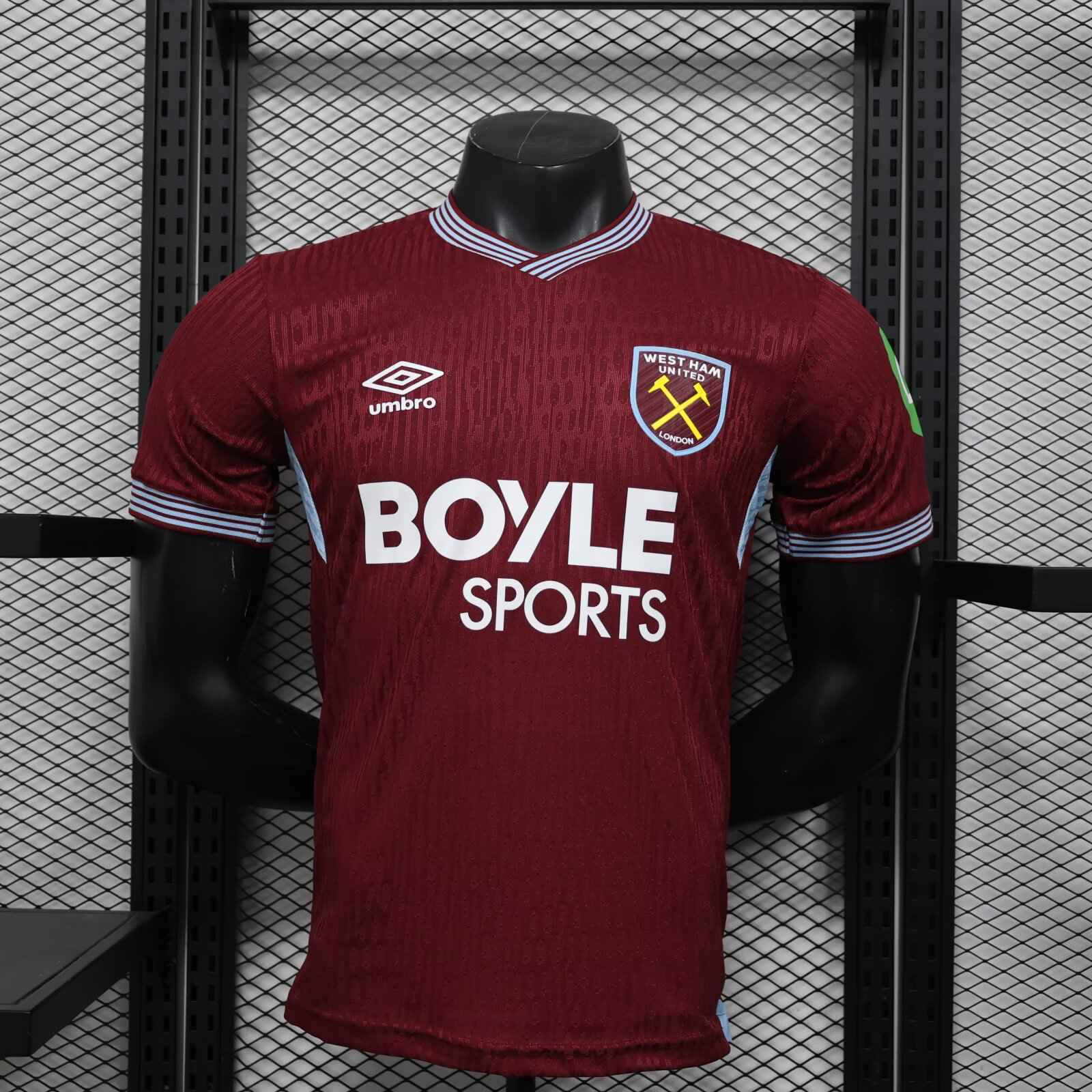 2025/2026 Player Version West Ham United Home Football Shirt 1:1 Thai Quality（The player version jersey is a bit tight, please pay attention to the size selection）