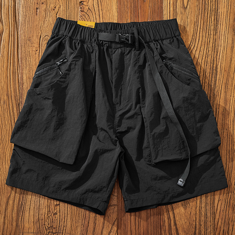 Whosewln Summer new vintage multi-bag cargo shorts men's loose mountain outdoor quick drying shorts