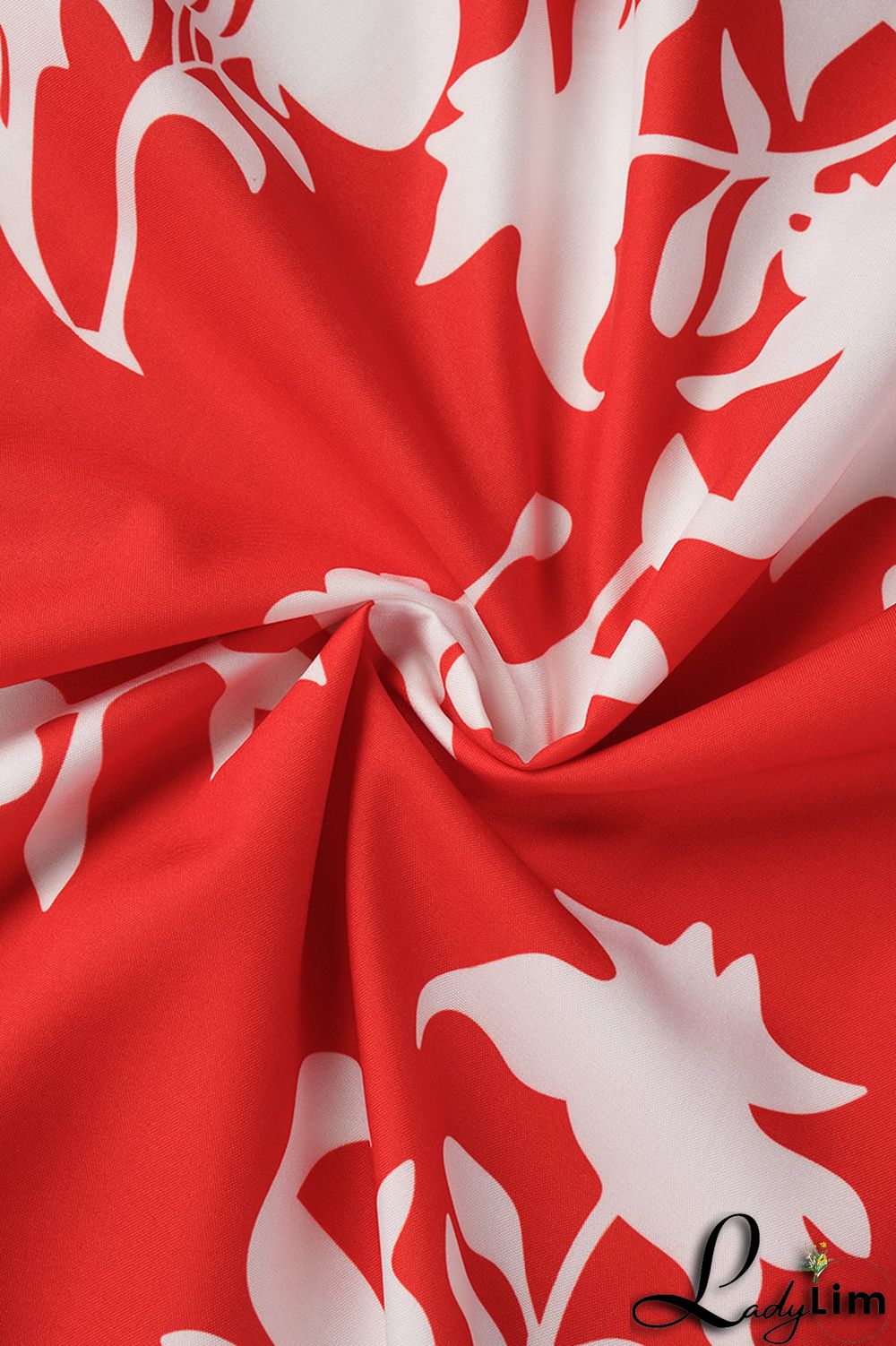 Red Casual Print Basic V Neck Long Sleeve Dresses