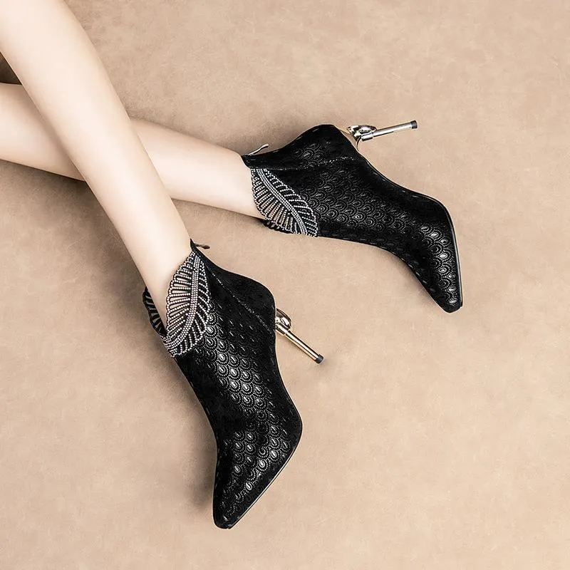 Churchf Churchf Heels Women 2023 New Spring And Autumn Women's Boots Simple Temperament Fine Heel Single Boots Pointed High With Autumn And Winter
