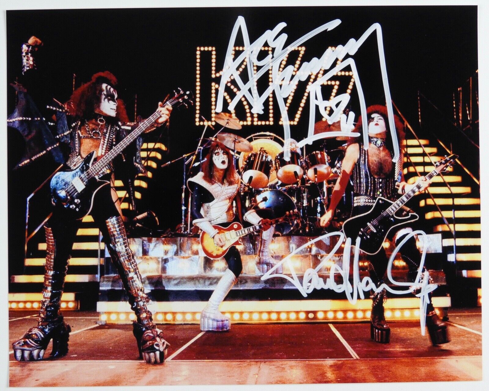 KISS Paul Stanley Ace Frehley Signed JSA Signed Autograph 8 x 10 Photo Poster painting