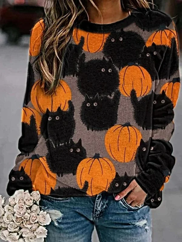 New Halloween long sleeve pullover sweater