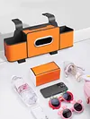 Car Back Seat Organizer with Cup Holder Tissue Box and Hooks Travel Accessories