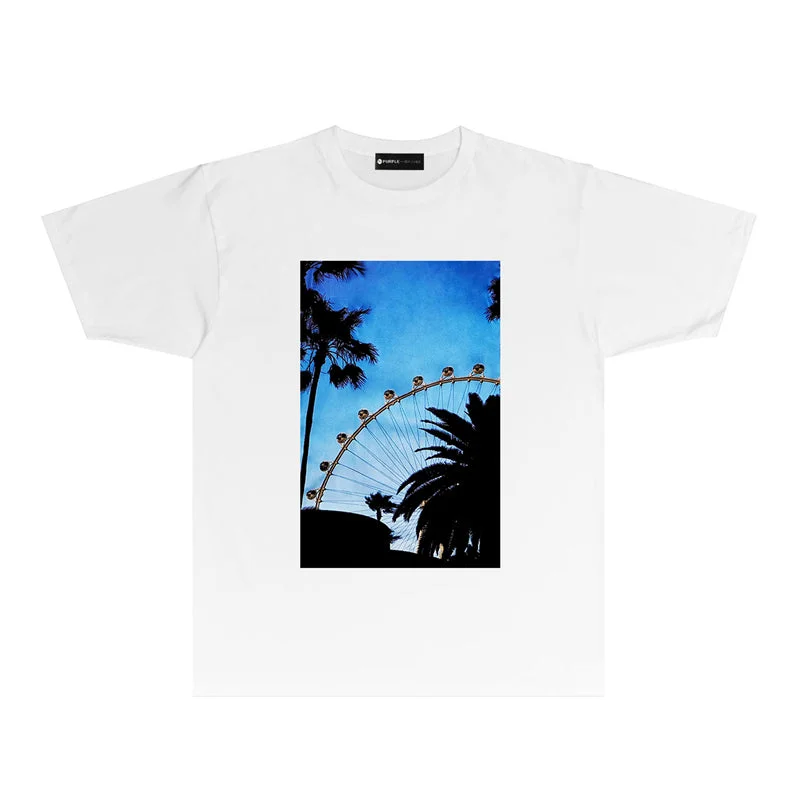 Purple 2023 new fashion T-shirt short sleeves