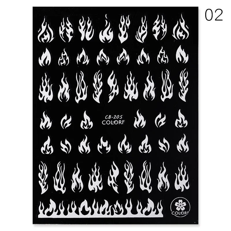 1PC Golden Heart Designs Nail Art 3D Stickers Decals Valentine's Day Black White Red Adhesive Sticker Decoration For Manicures