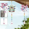 2Pcs Diamond Painting Sun Catcher Crystal Painting Ornaments (Flower Dragonfly)