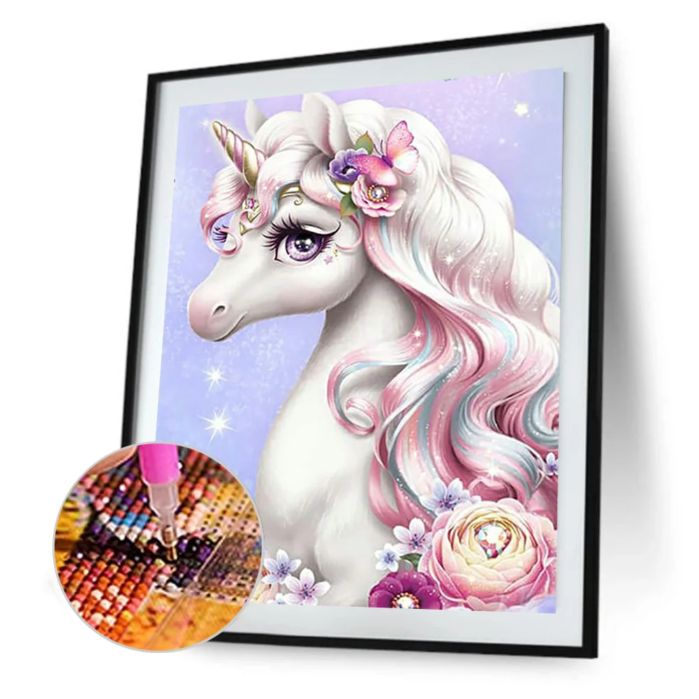 Full Round Diamond Painting 40*50cm - Unicorn