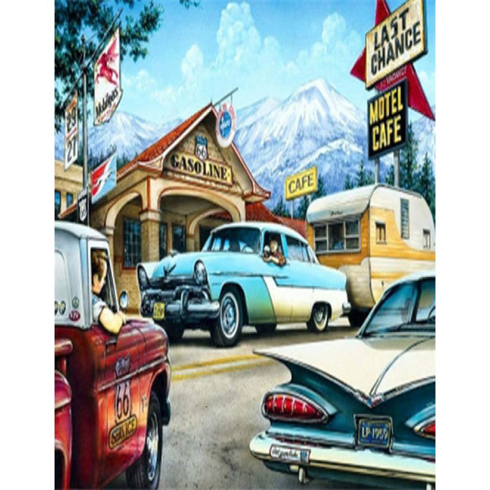 

41x51cm Round Drill Diamond Painting-Car, 501 Original