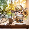 Diamond Painting Single-Side Cowboy Gnome Desktop Diamond Art Kit for Home Decor