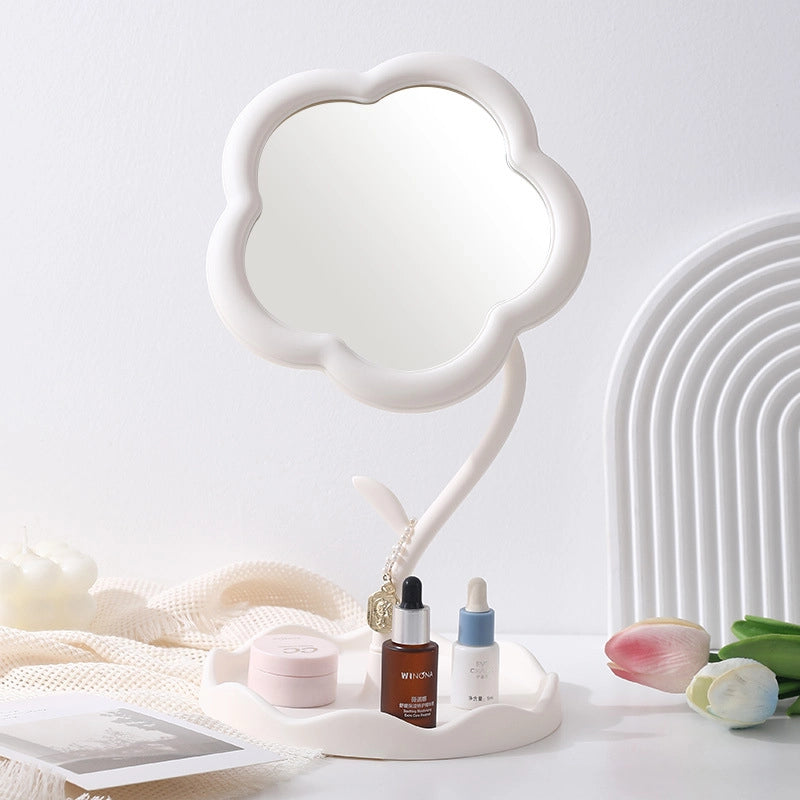 Flower Sunflower Makeup Mirror Girl Dressing Table Desktop Jewelry Beauty Mirror Bedroom Dormitory Desktop Mirror