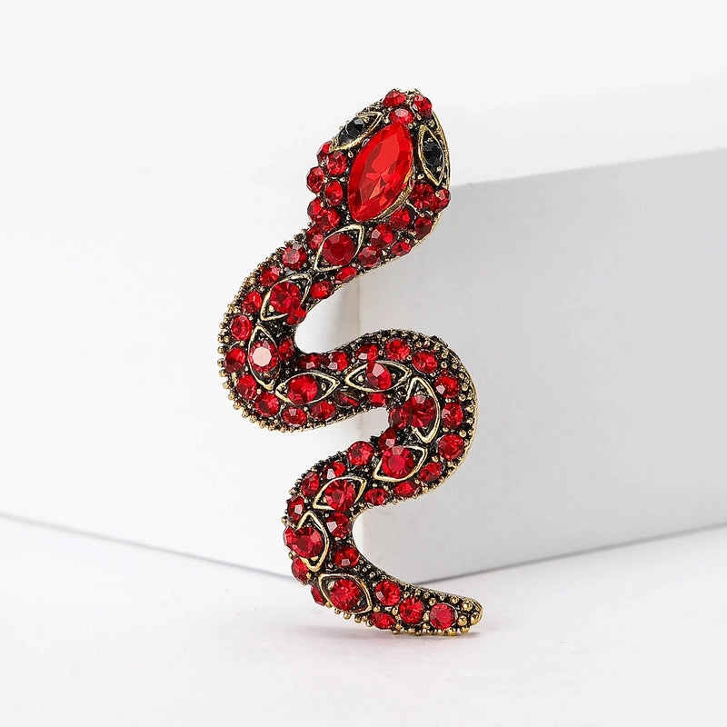 Retro Pin Snake Alloy Rhinestones Women’s Brooches