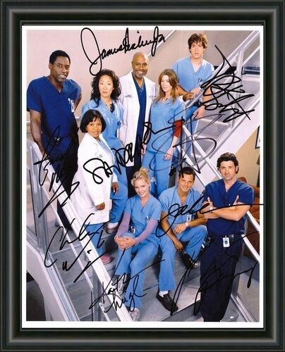 GREYS ANATOMY - CAST FULLY SIGNED A4 AUTOGRAPHED Photo Poster painting POSTER -  POSTAGE